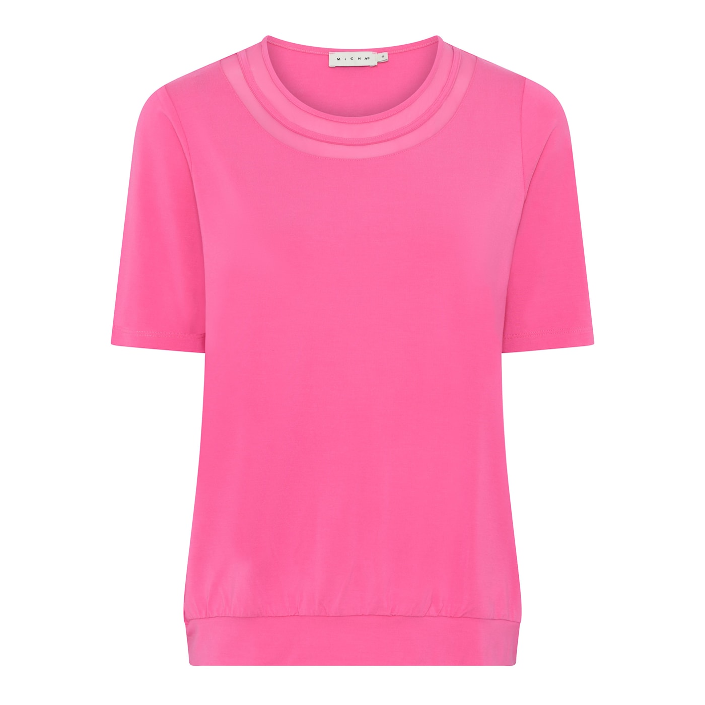 Viscose T-shirt with Sheer Panel