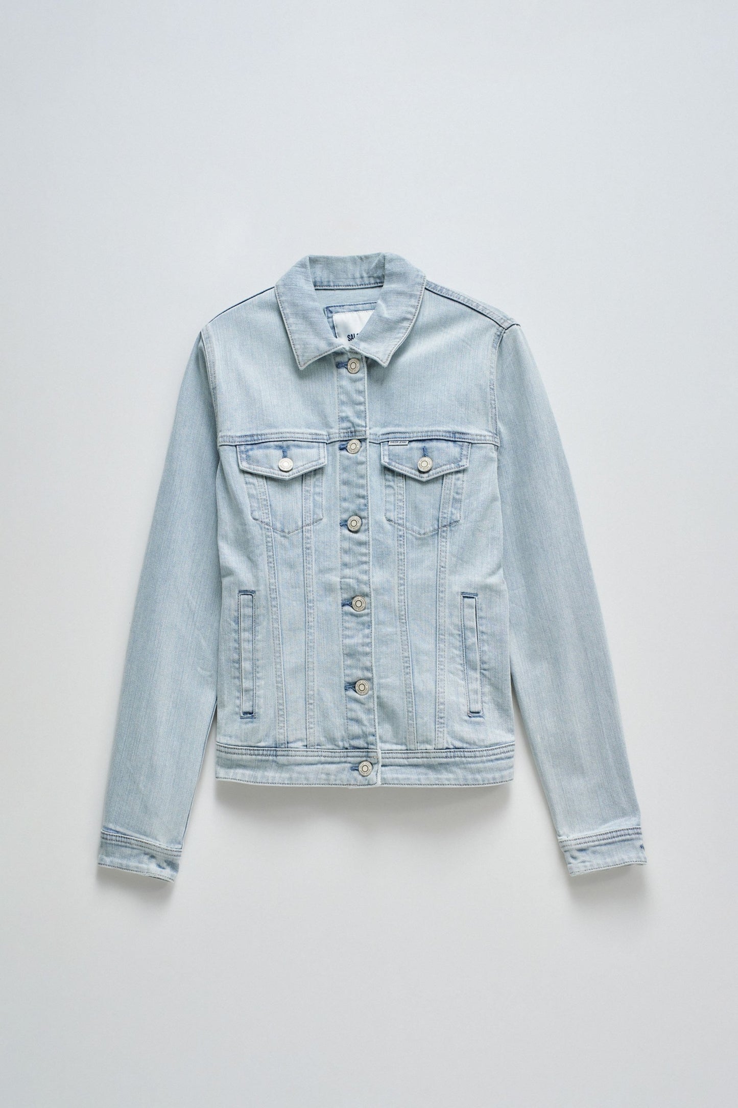Fitted Light Wash Denim Jacket