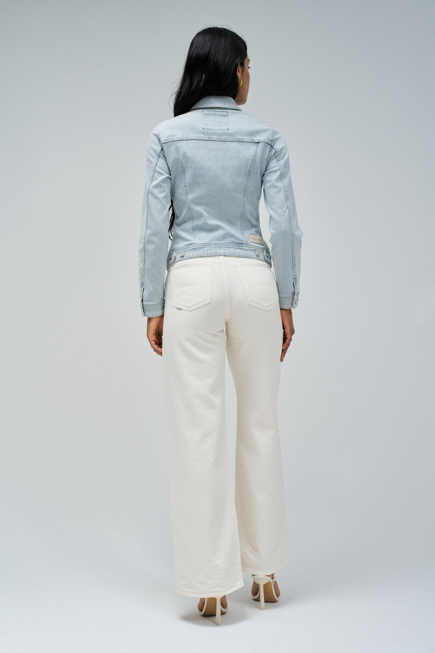 Fitted Light Wash Denim Jacket
