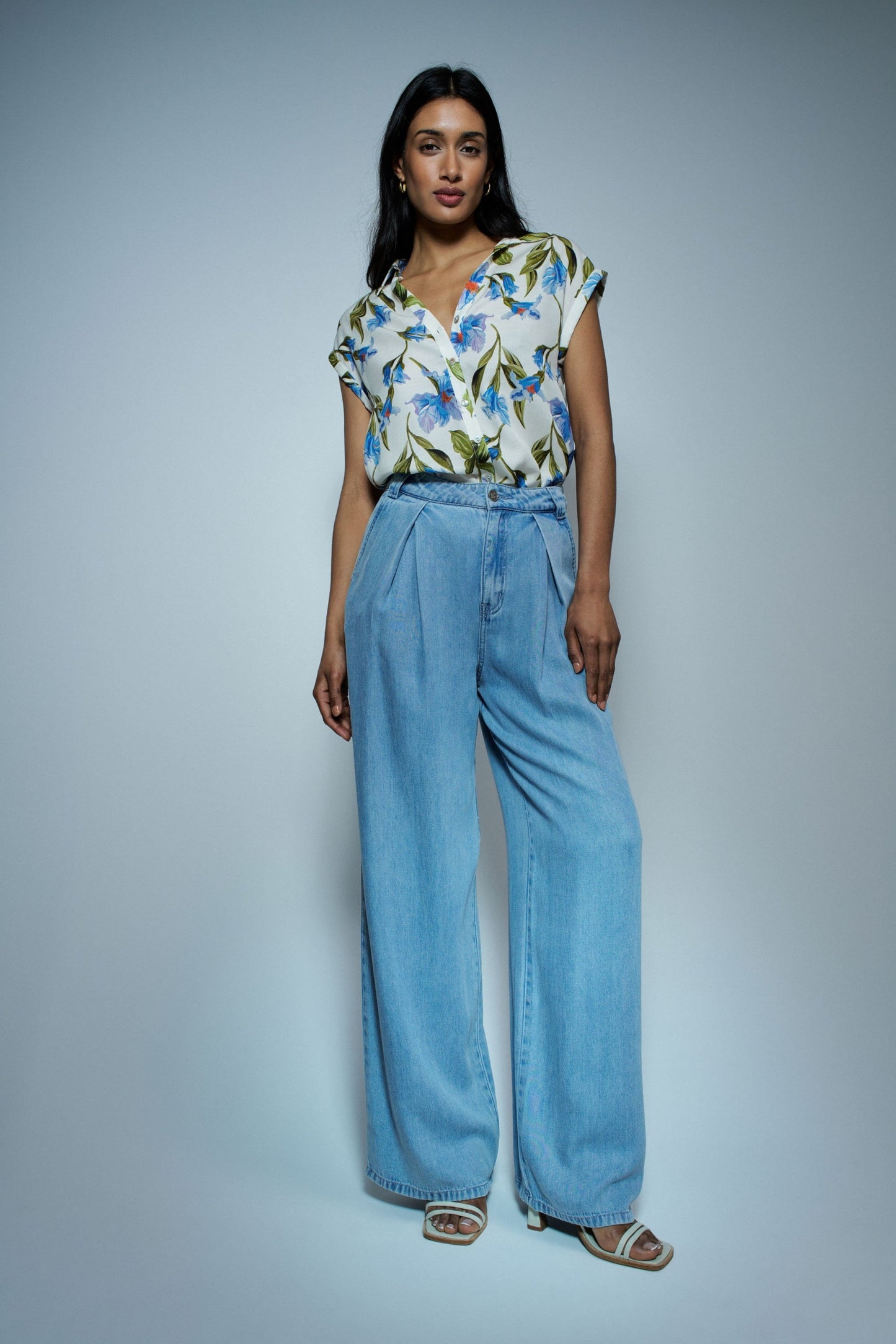 Floral Button-Up Blouse