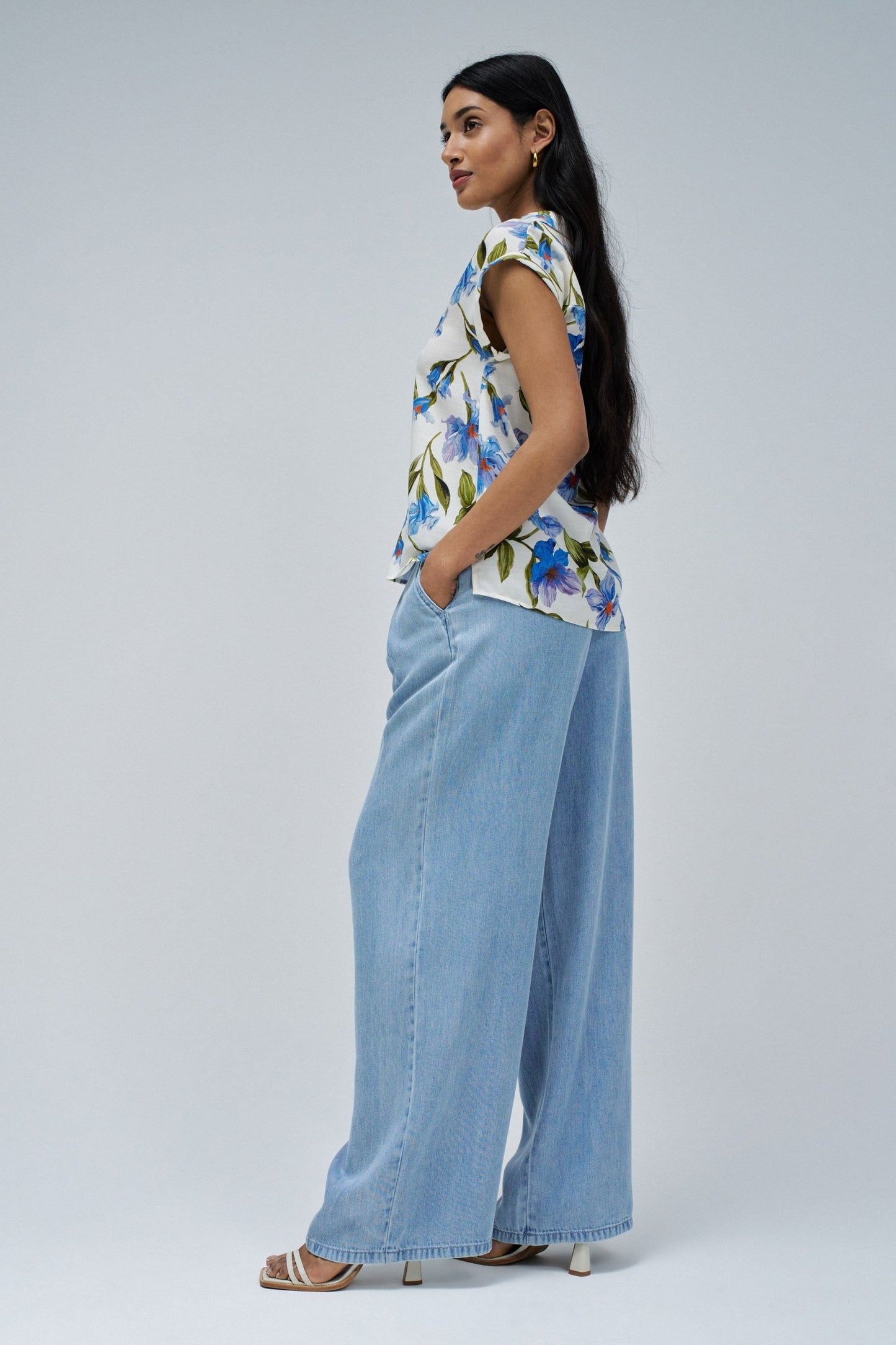Floral Button-Up Blouse