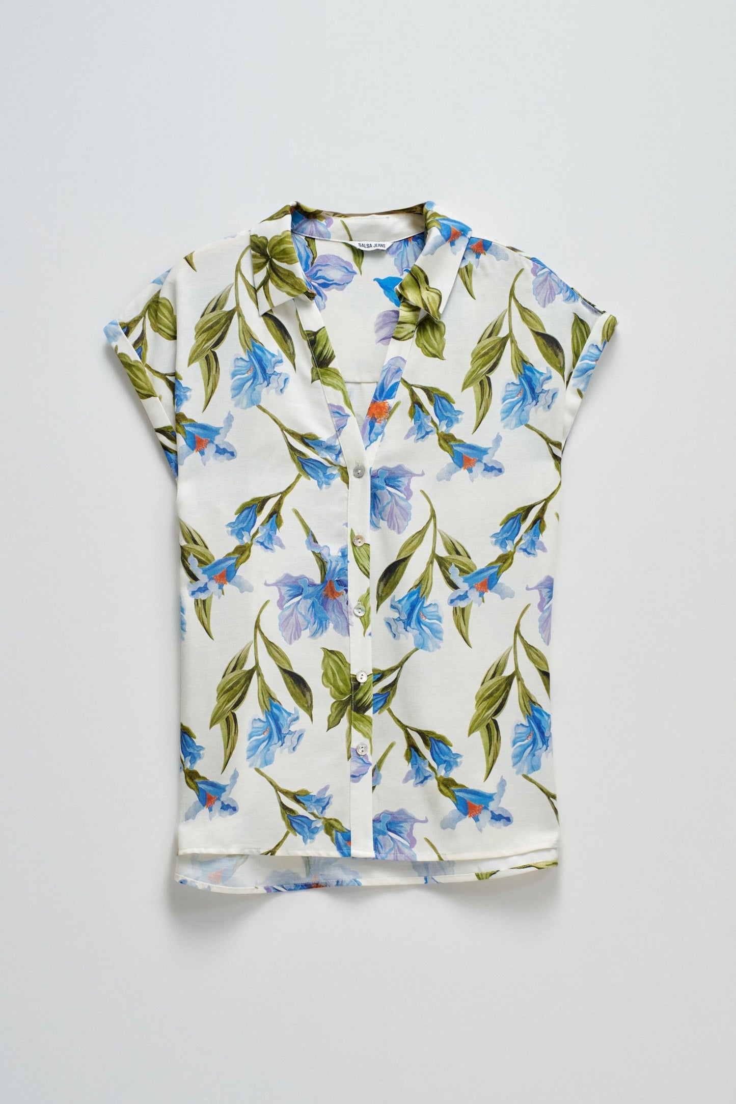 Floral Button-Up Blouse