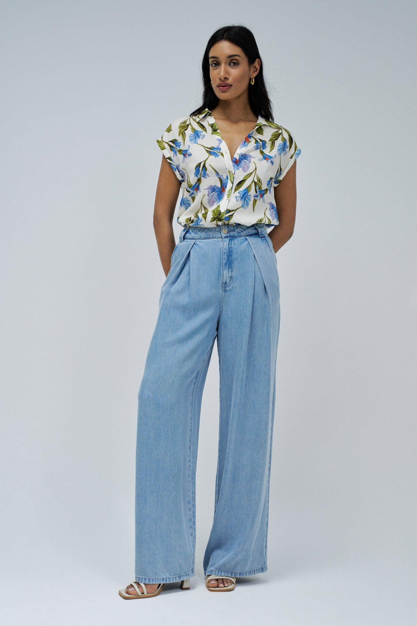 Floral Button-Up Blouse