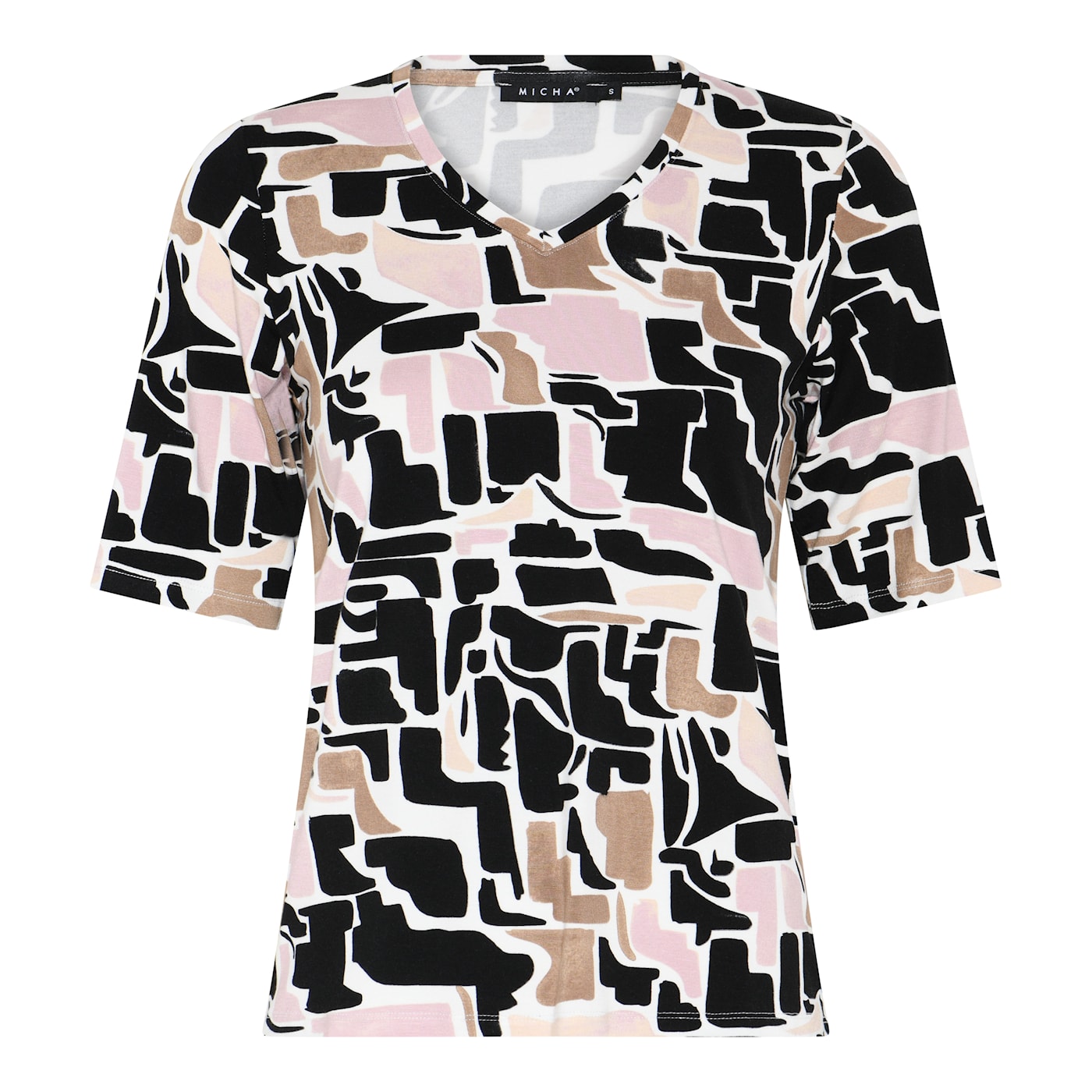 Graphic Print Jersey T-shirt in Neutral Mix
