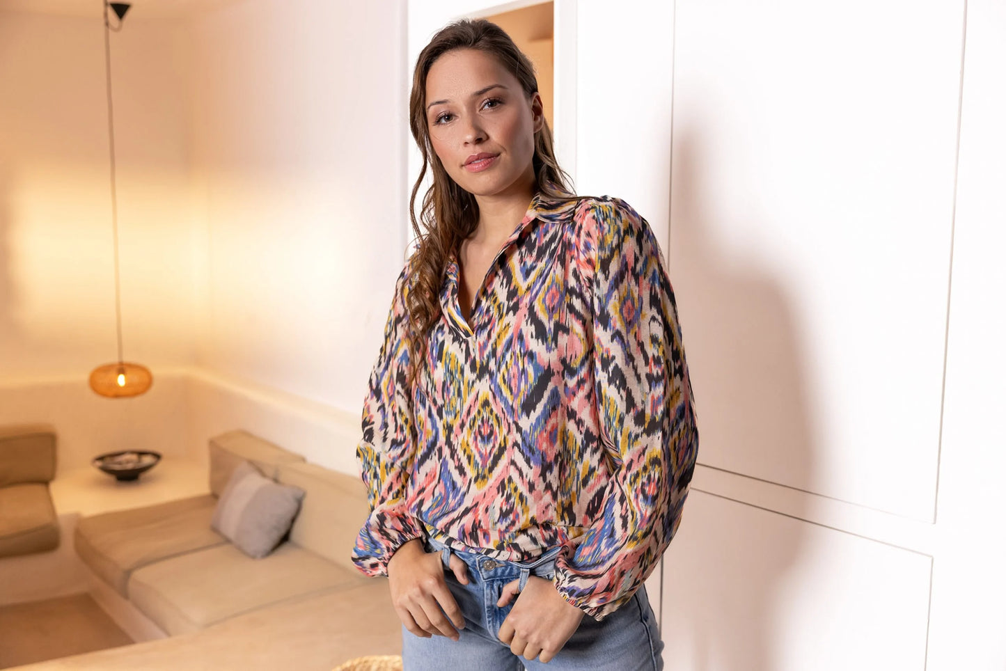 Wendy Ikat Print Shirt