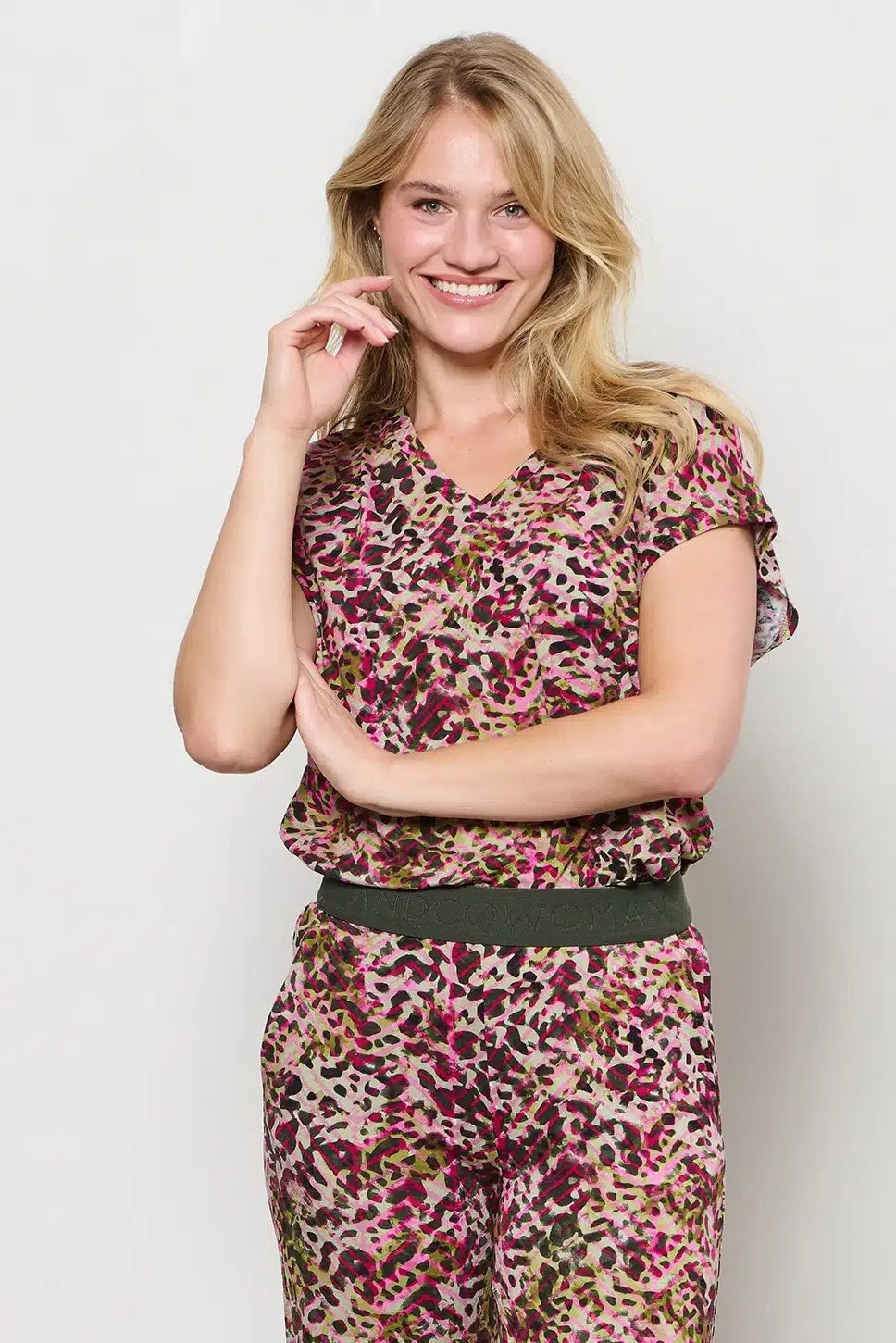Lucia Animal Print Jersey Top