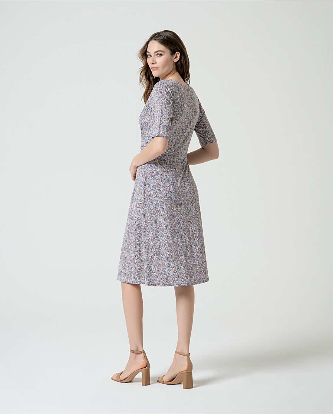 Printed Stretchy Short Dress