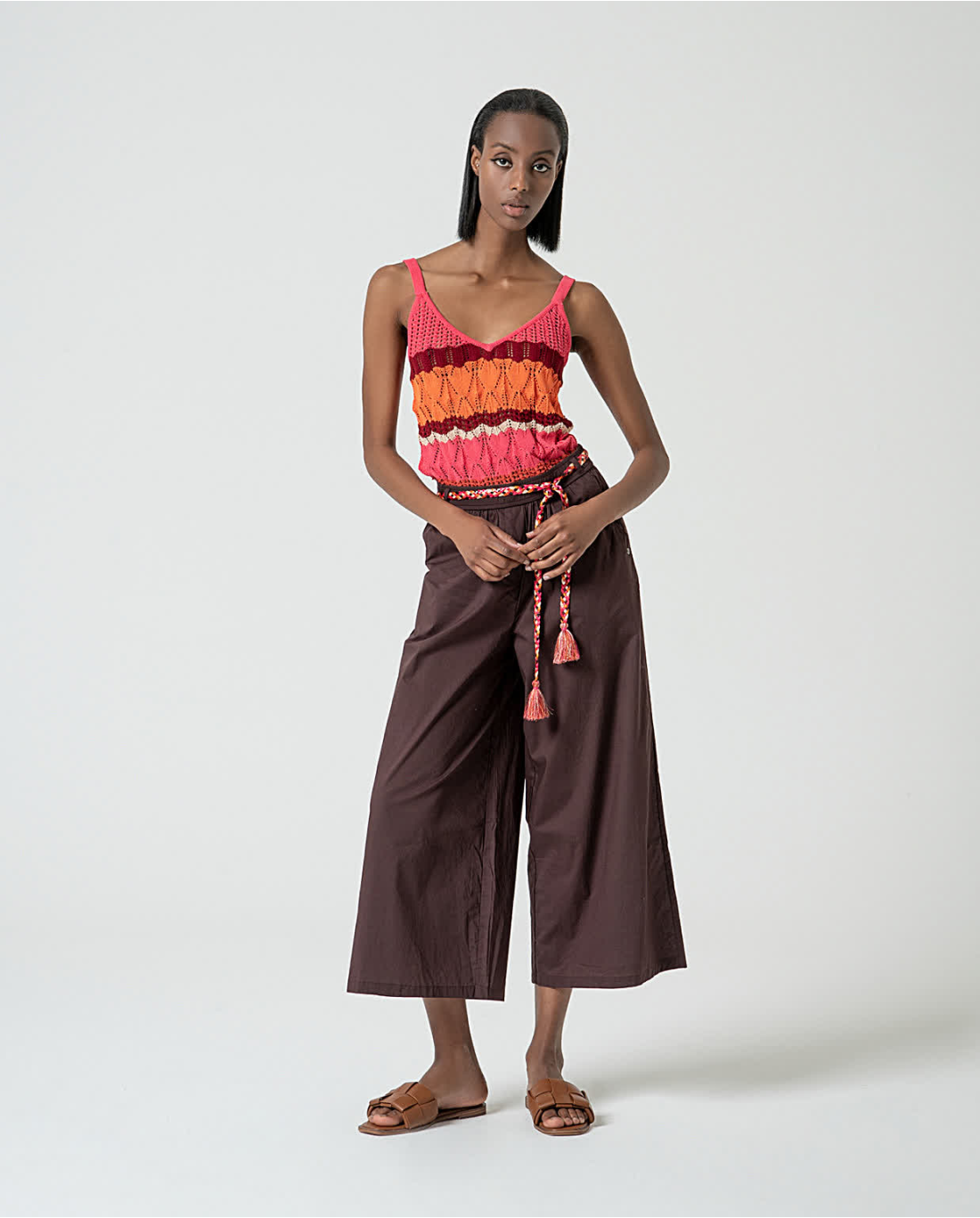 Culottes with Braided Belt