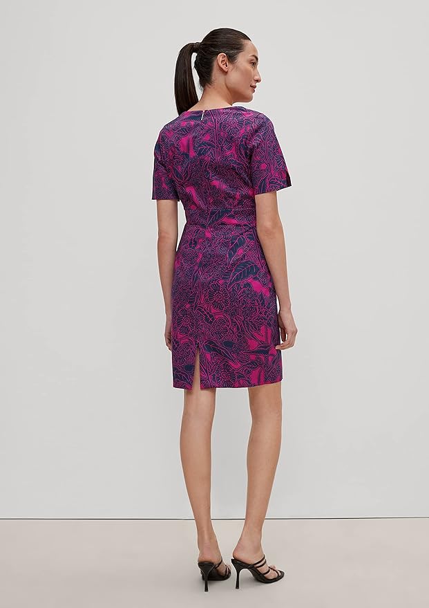 Fitted Dress with Floral Print