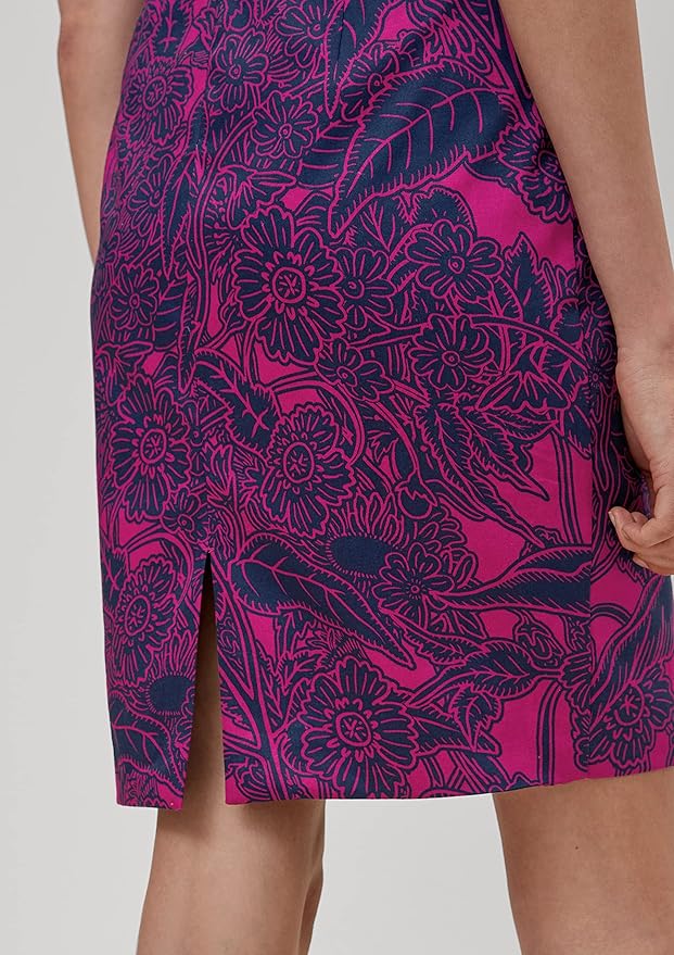 Fitted Dress with Floral Print
