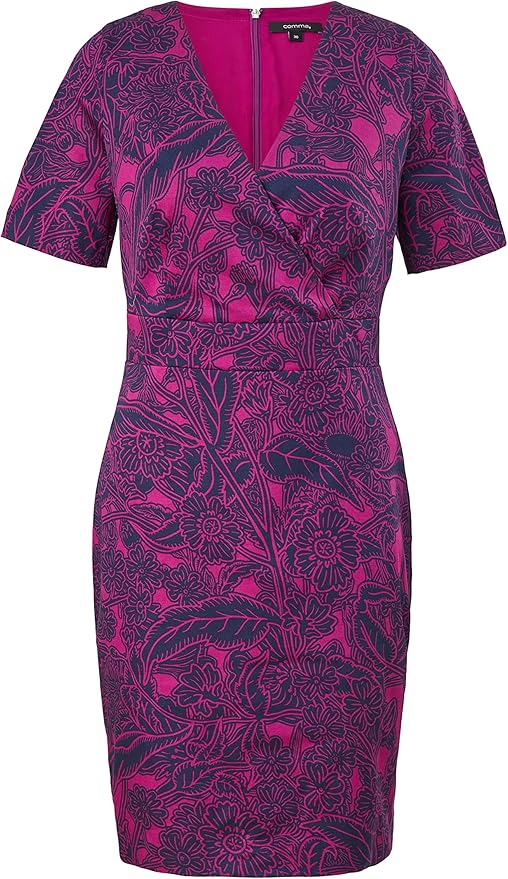 Fitted Dress with Floral Print