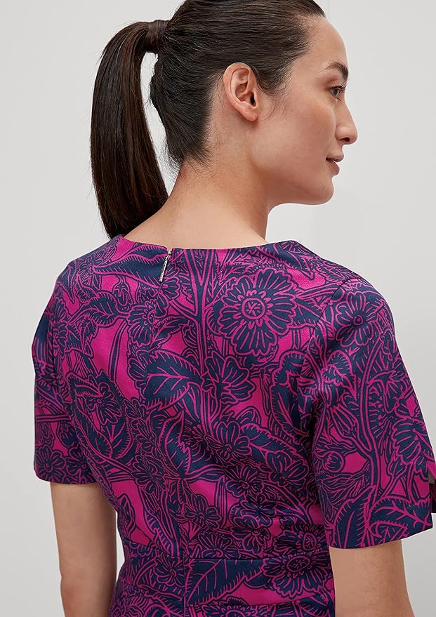 Fitted Dress with Floral Print