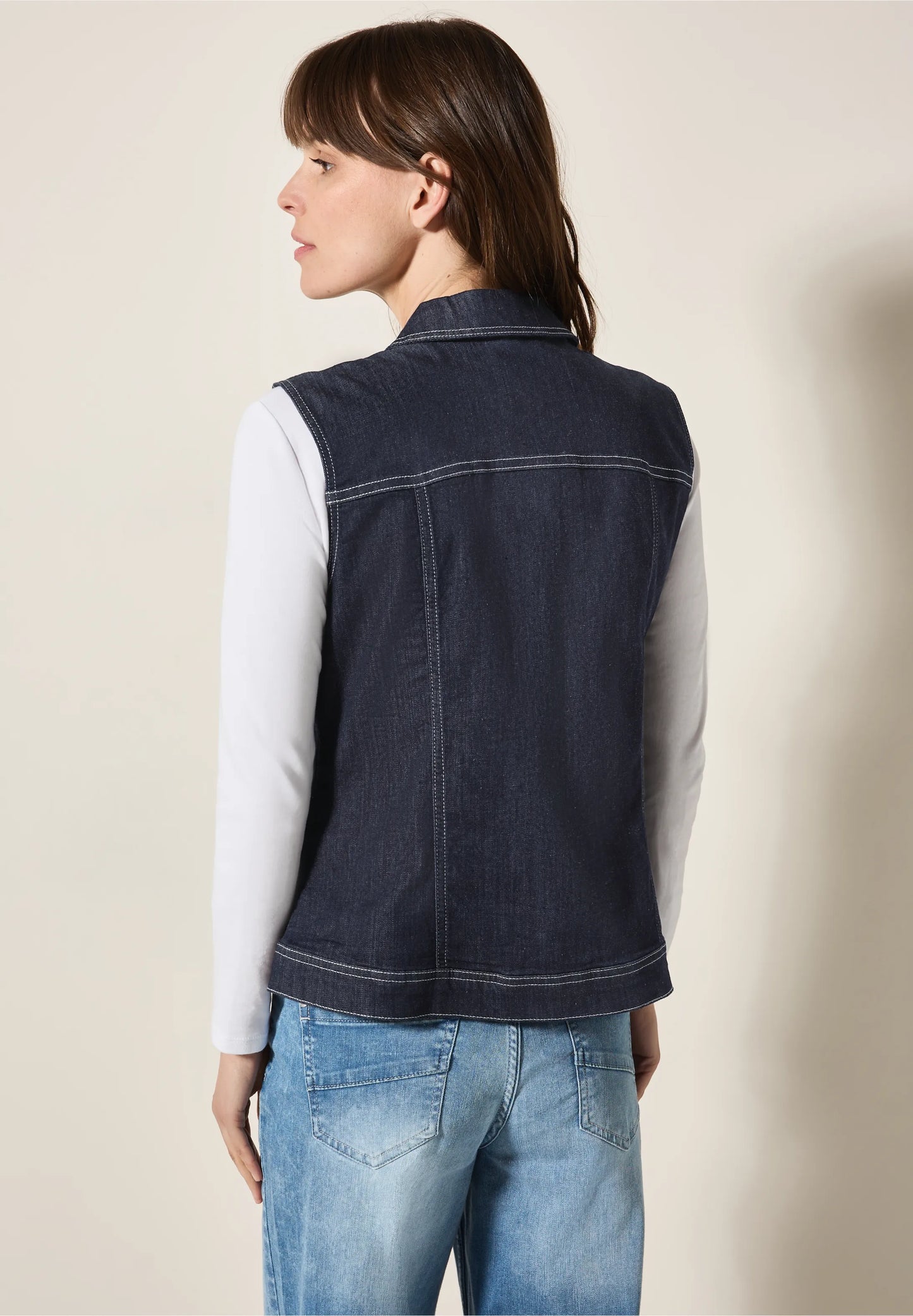 Denim Button-Down Gilet