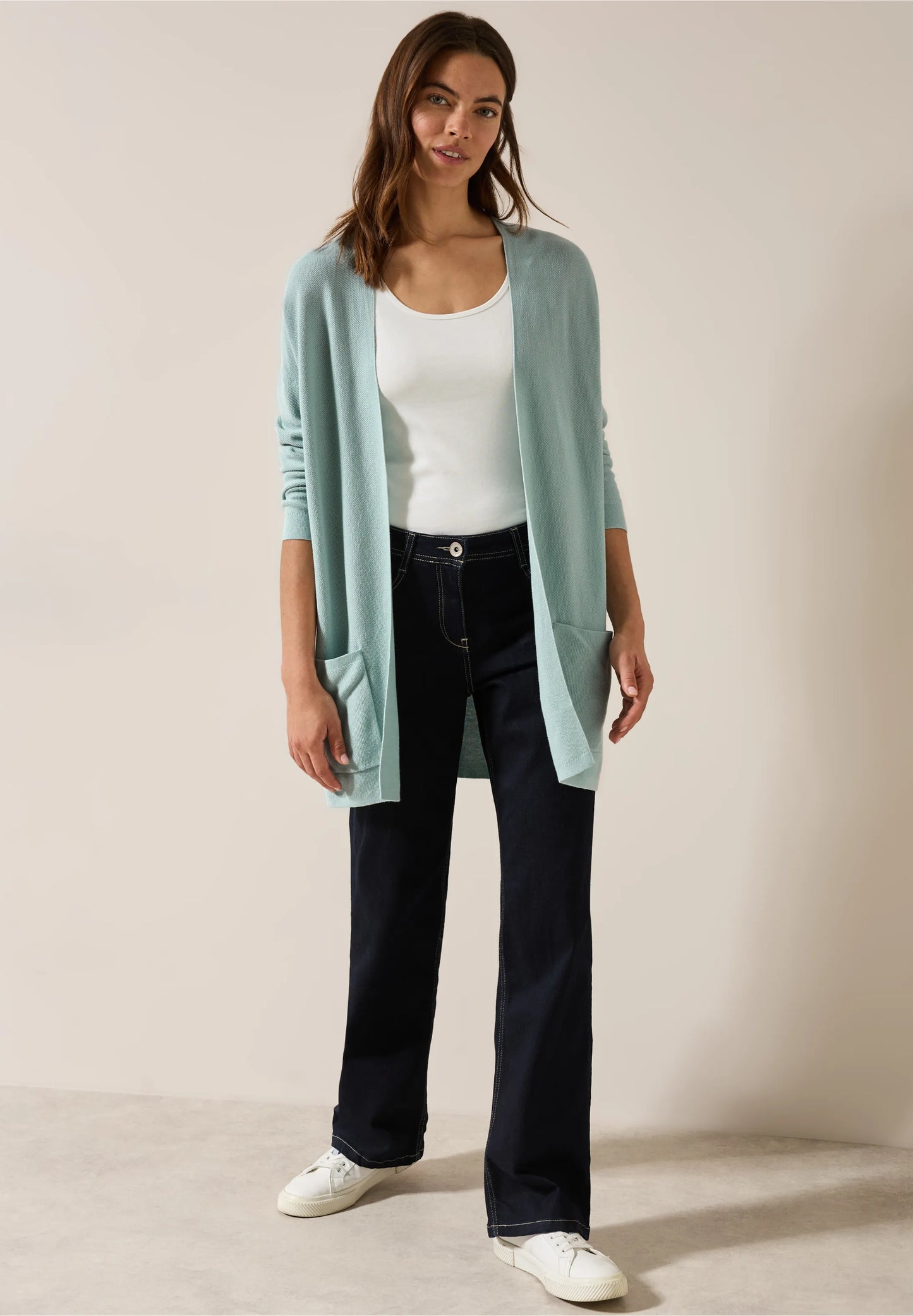 Open Fine Knit Cardigan