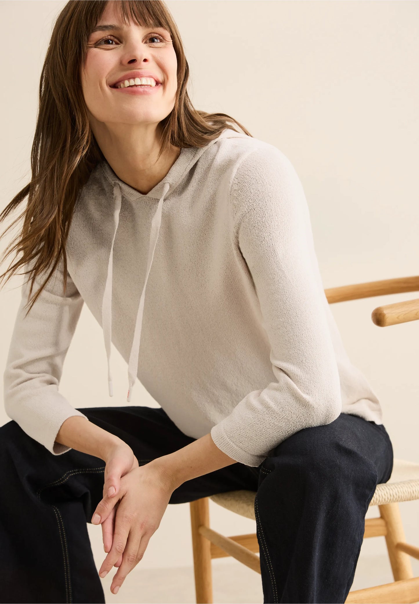 Lightweight Hoodie, Beige