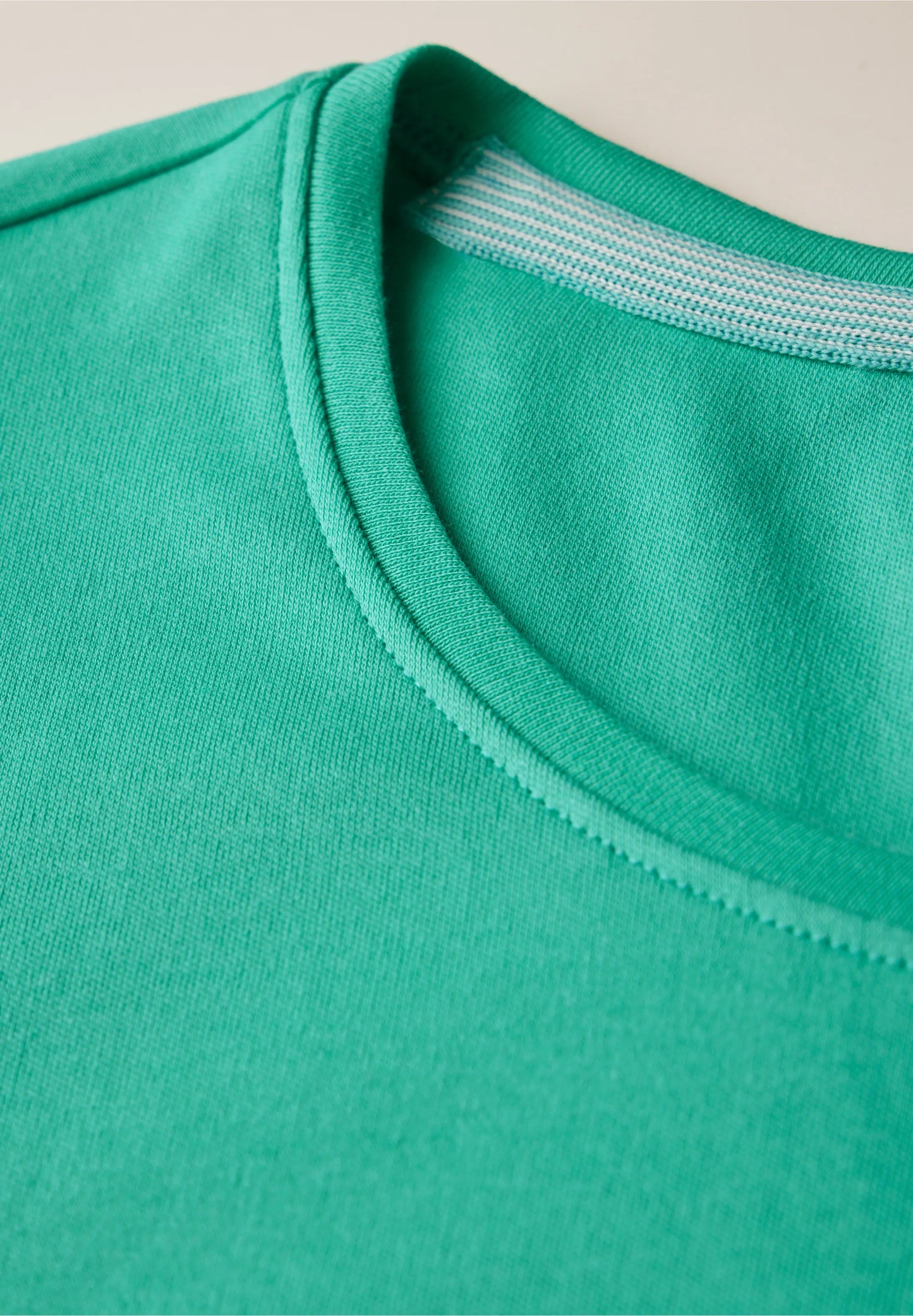 Basic 3/4 Sleeve Top with Round Neck, Aventurine Green