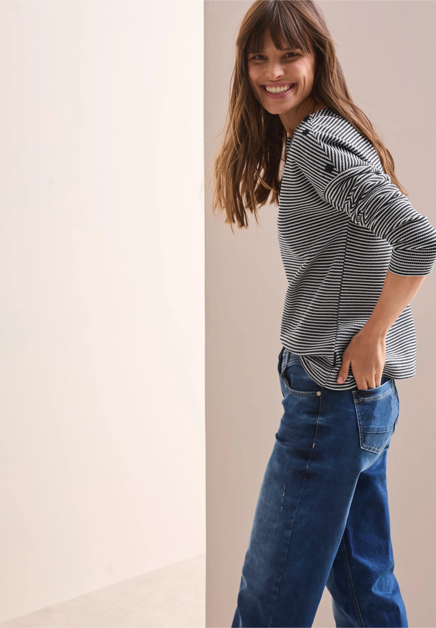 Striped Top with Buttons