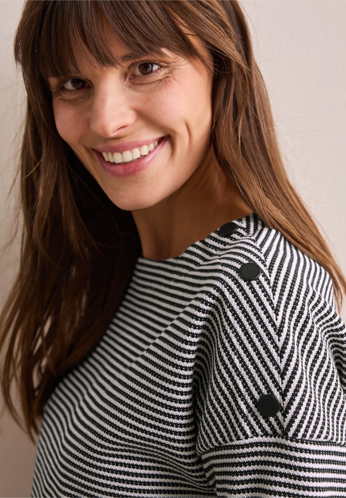 Striped Top with Buttons
