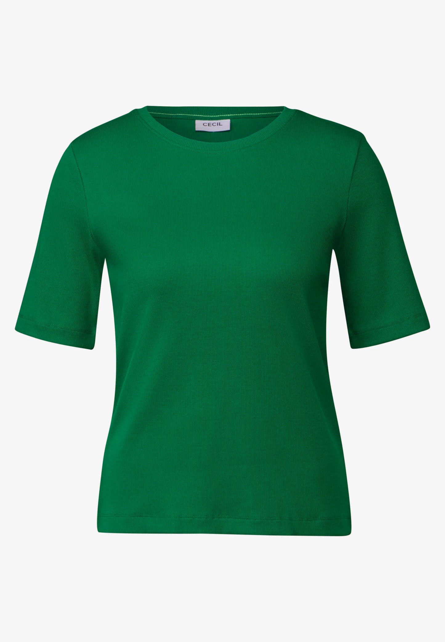 Basic Ribbed T-Shirt, Vibrant Green