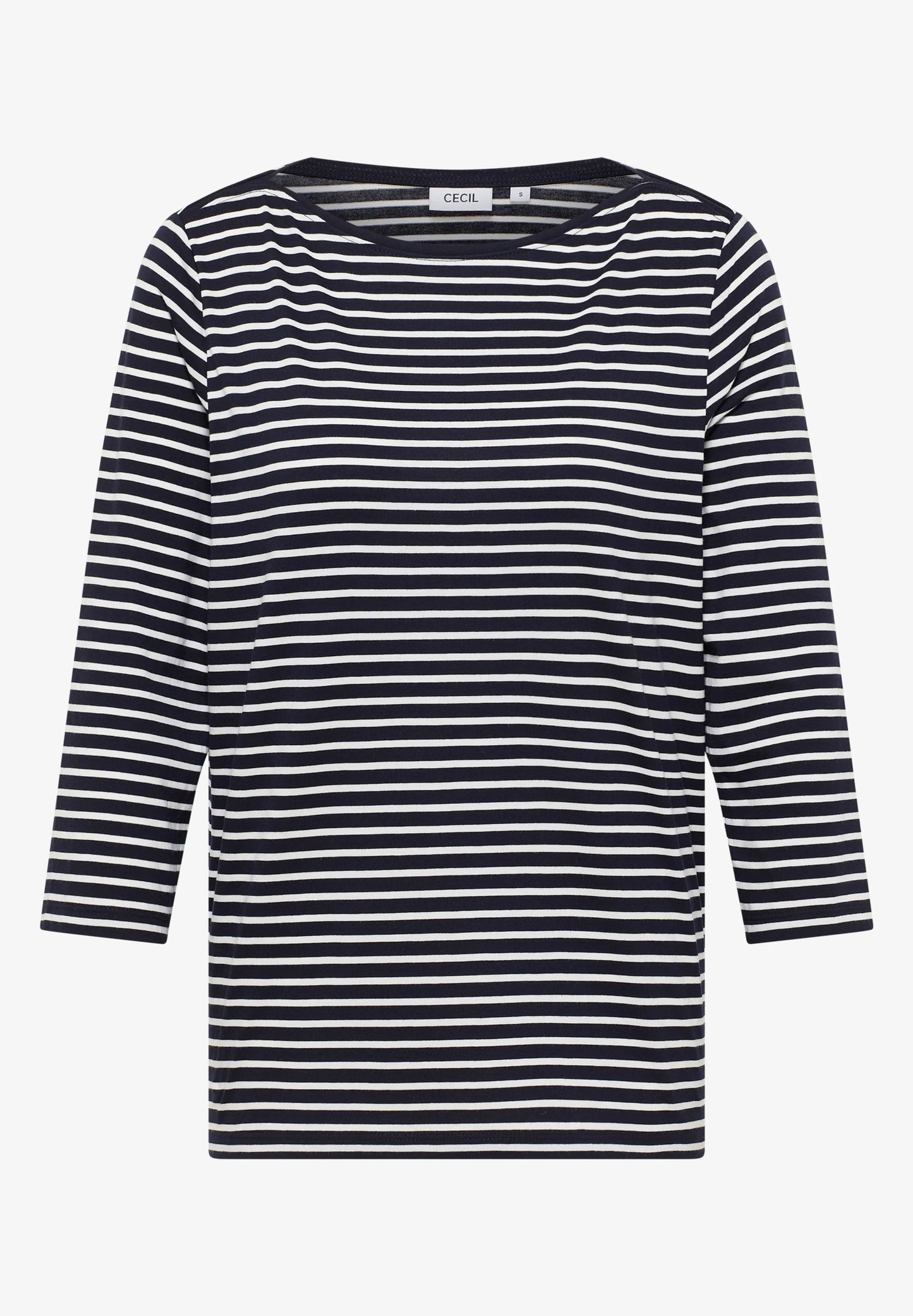 Striped Top with Boat Neck, Urban Dark Blue