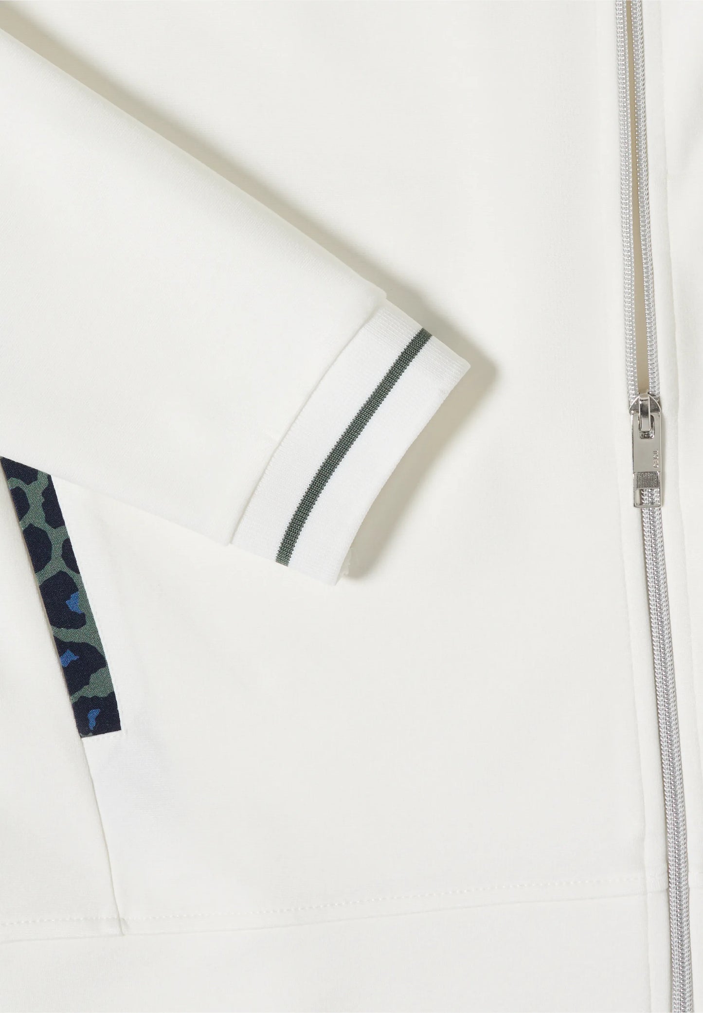 Lightweight Zip-Up Jersey Jacket, White