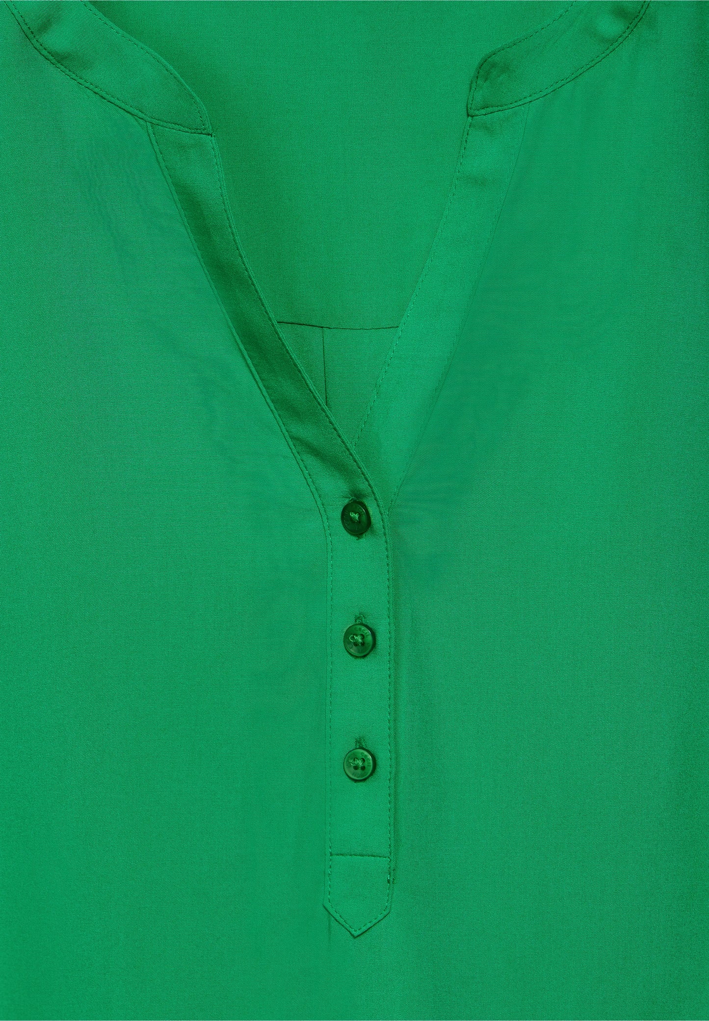 Short-Sleeve Blouse with Button Detail