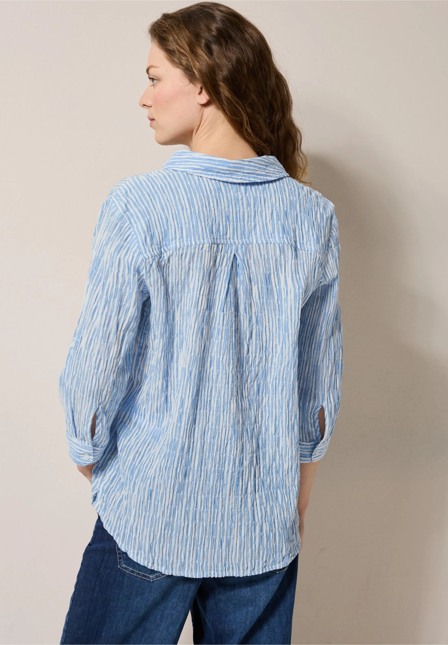 Striped Seersucker Blouse