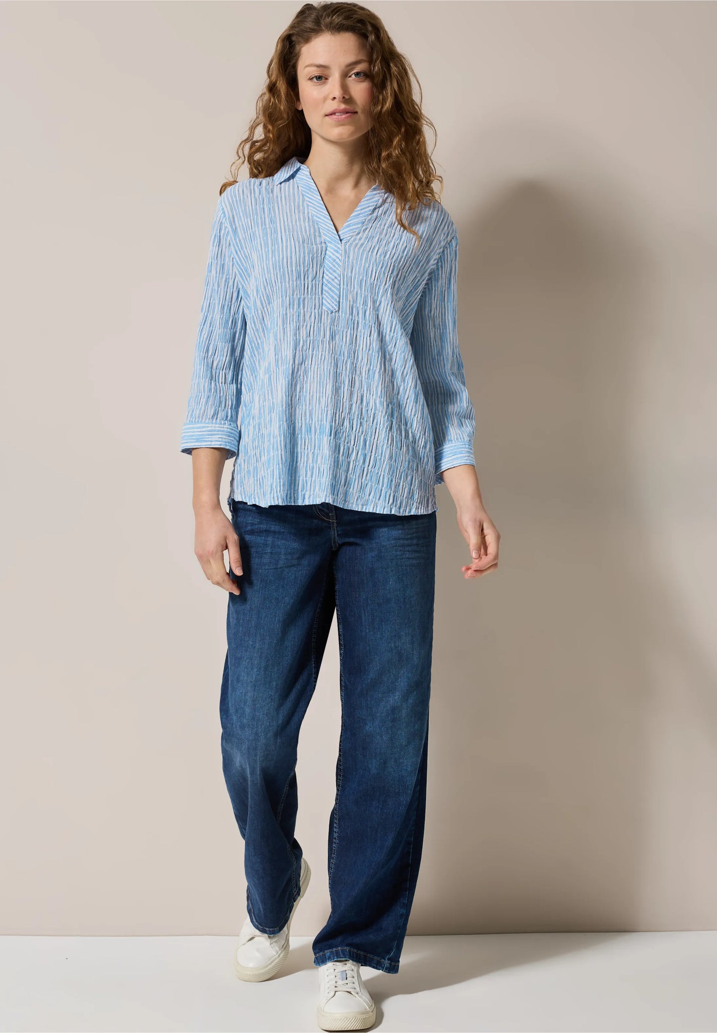 Striped Seersucker Blouse