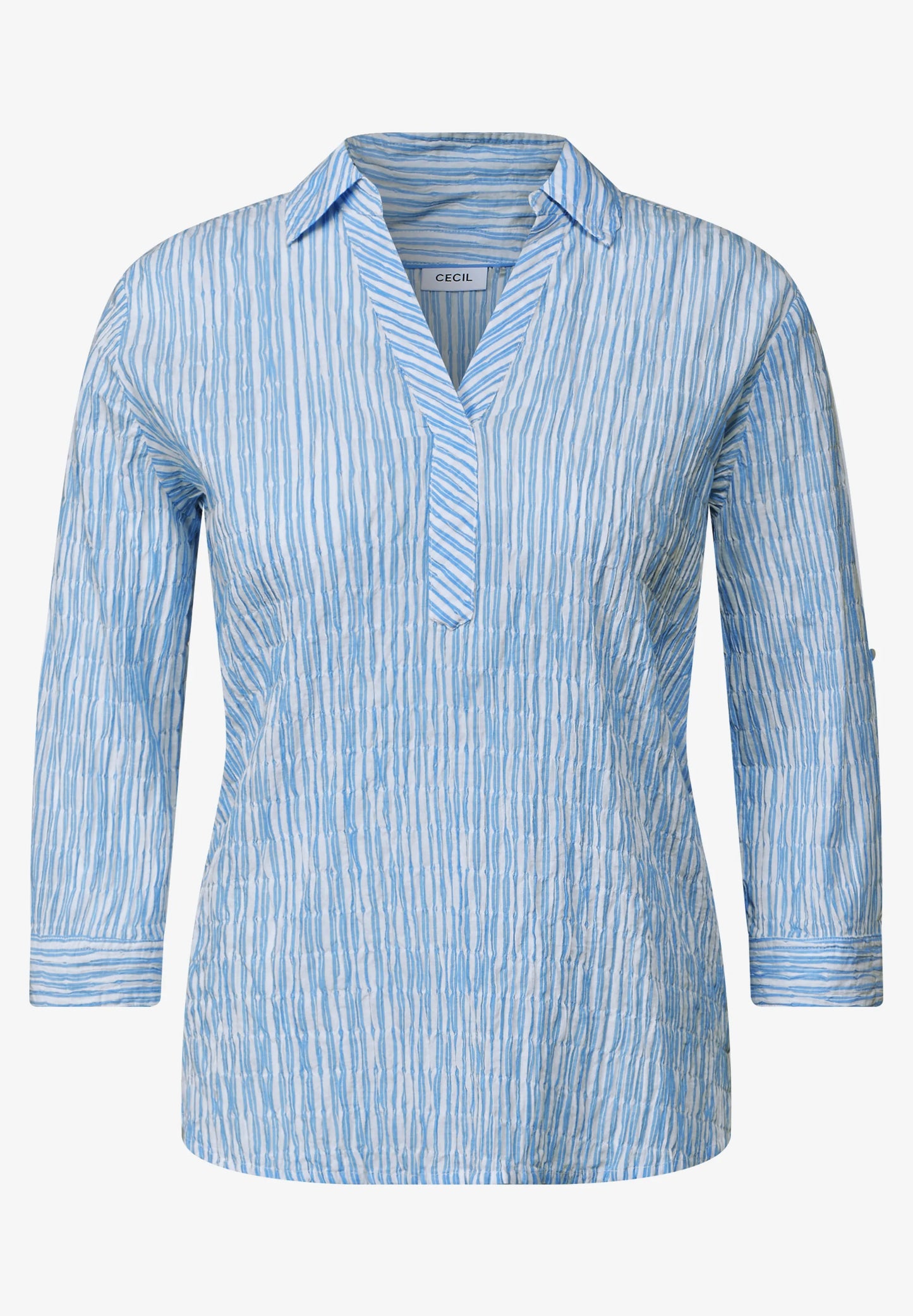 Striped Seersucker Blouse