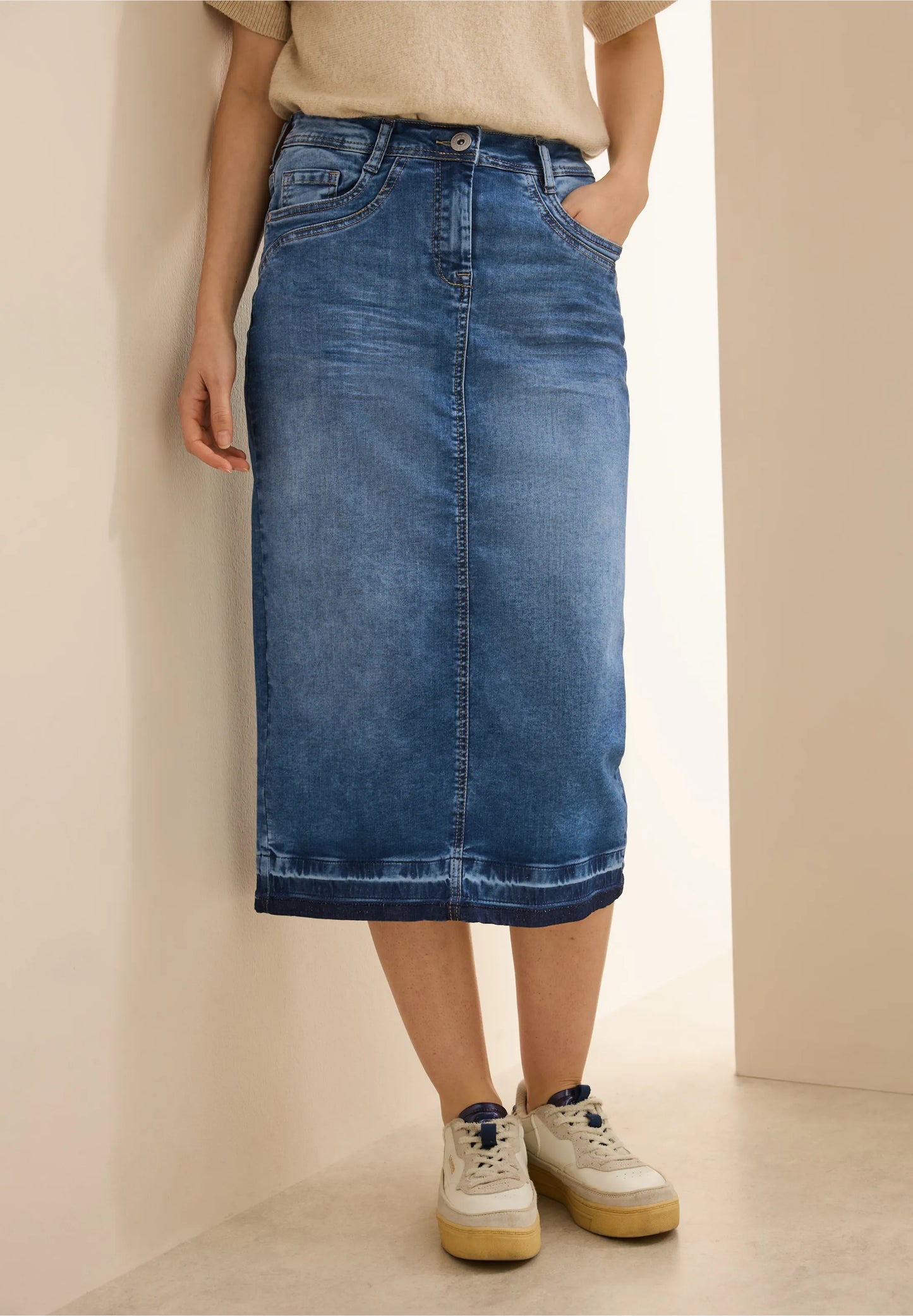 Midi Denim Skirt