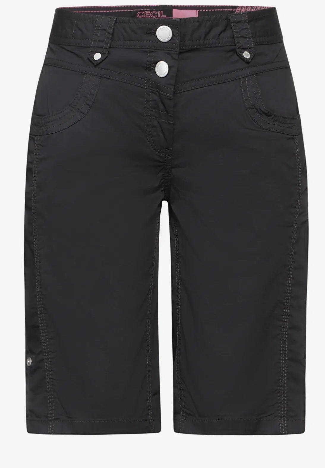 Shorts with Straight Legs, Dark Grey