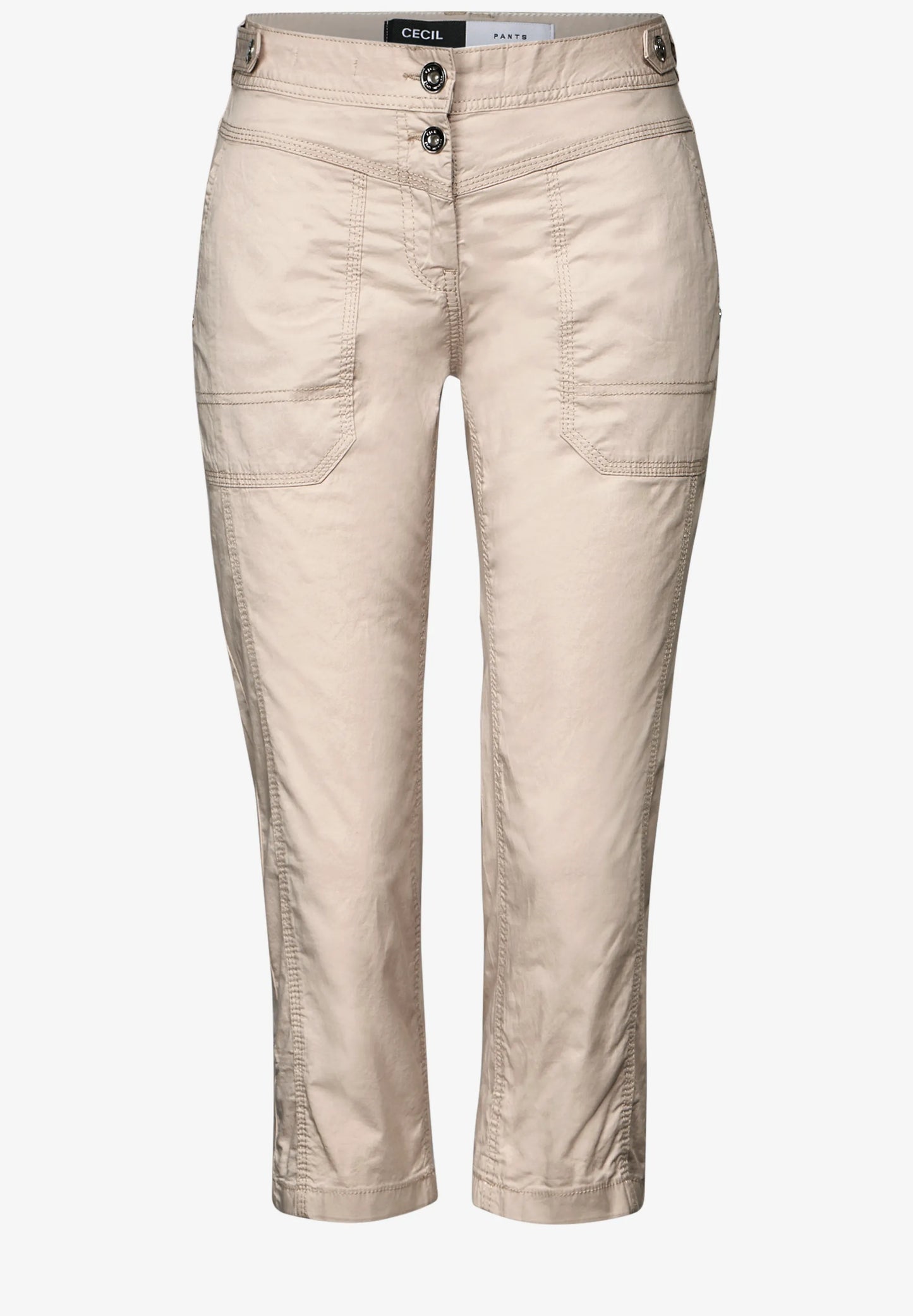 3/4 Papertouch Trousers, Boulder Beige