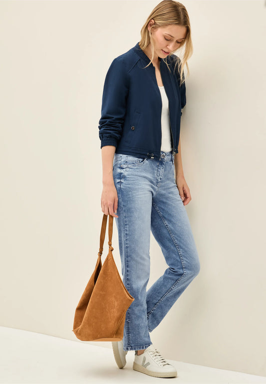 Casual Fit Jeans with Turn-Up Detail