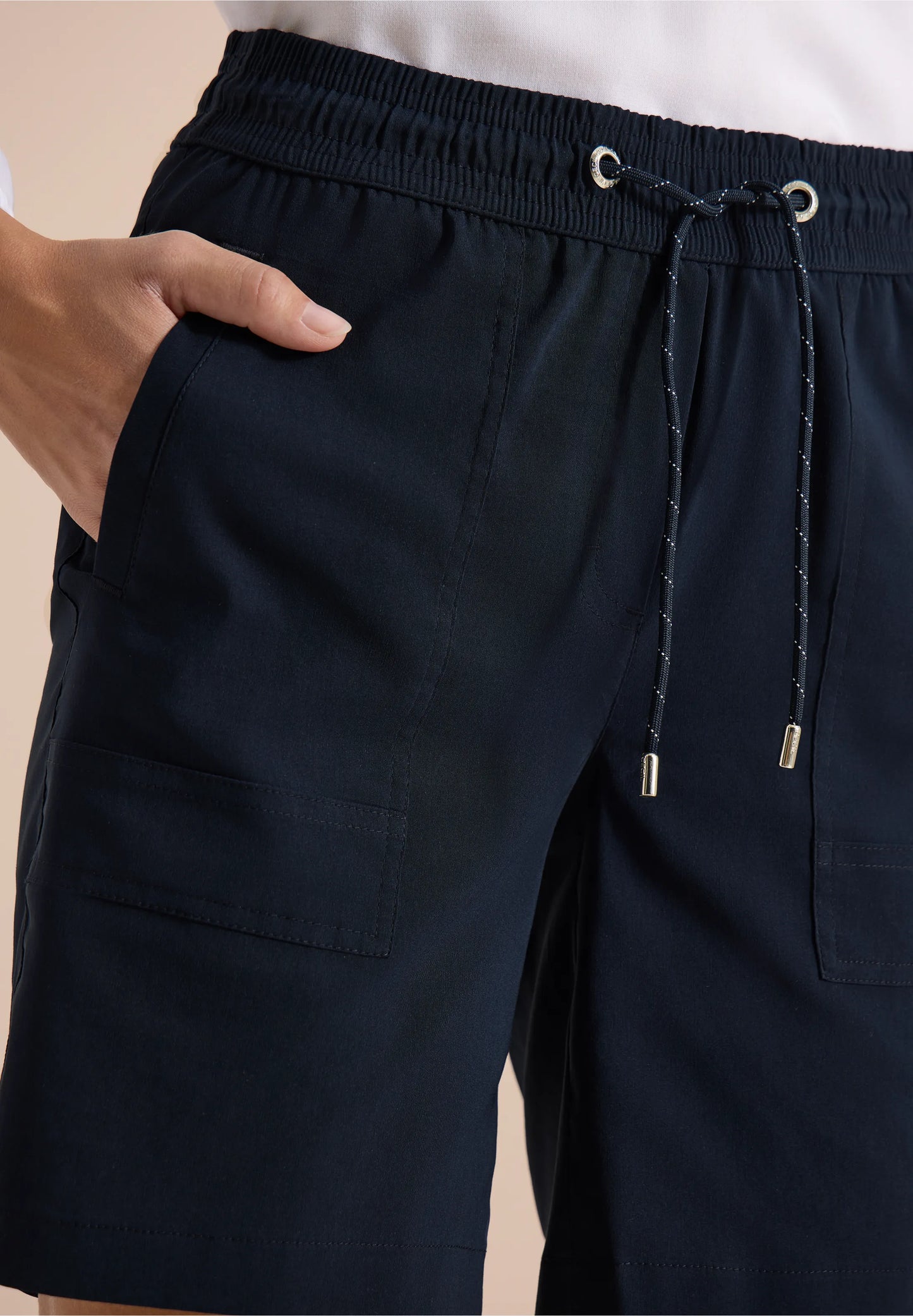 Loose Fit Drawstring Shorts, Navy