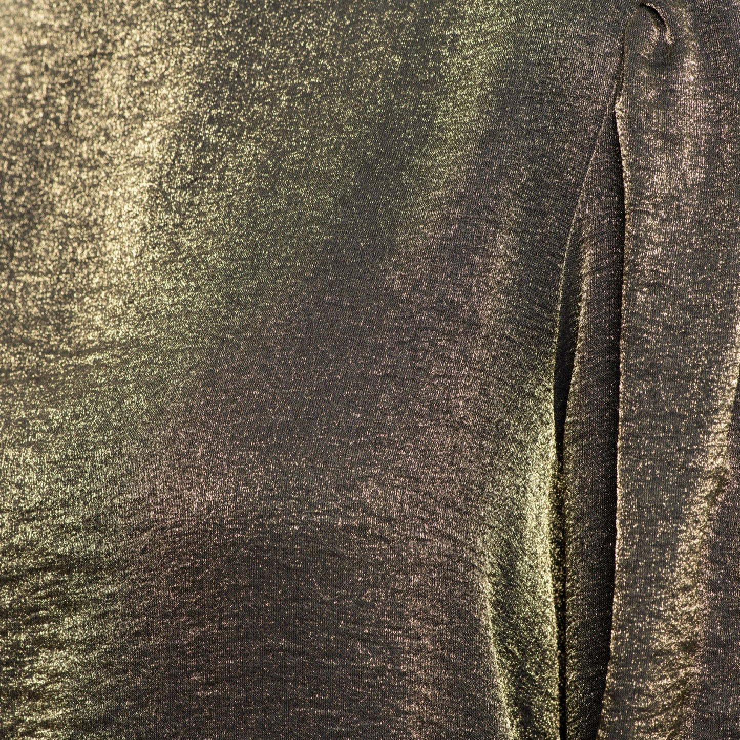 Metallic Gold High-Neck Blouse