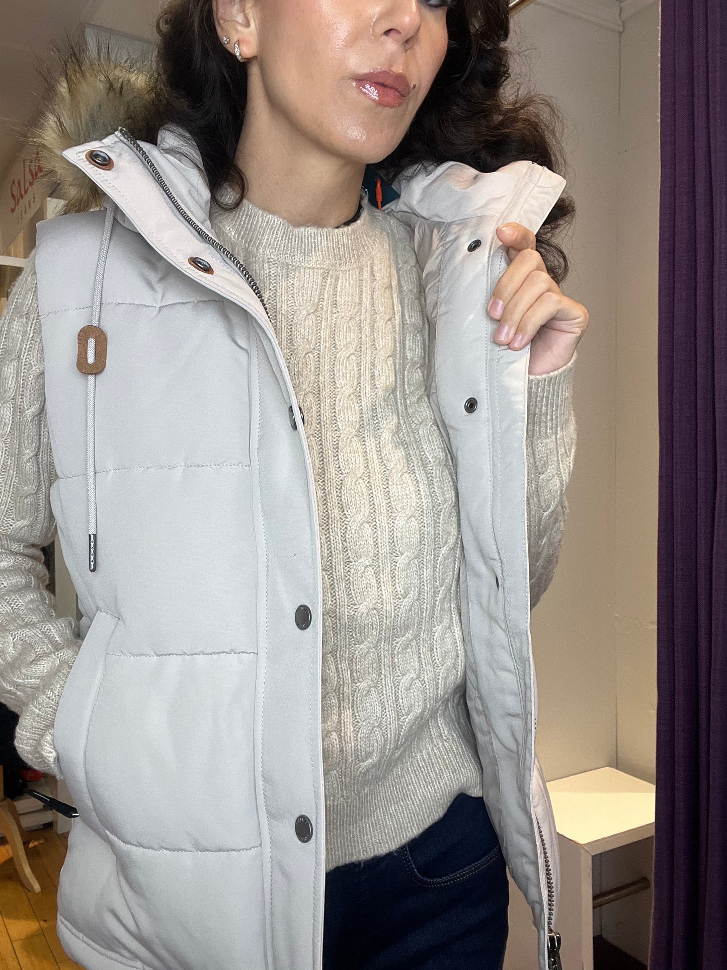 Everest Faux Fur Puffer Gilet
