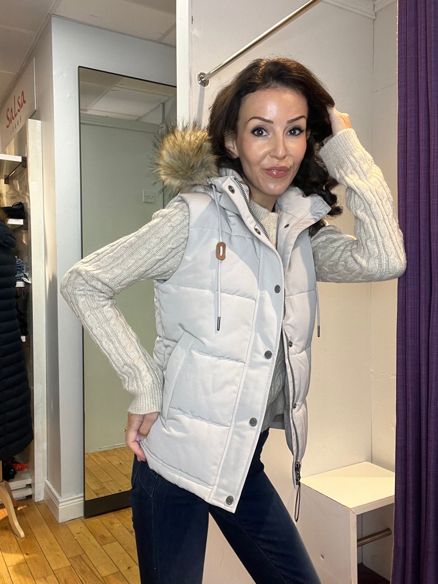 Everest Faux Fur Puffer Gilet