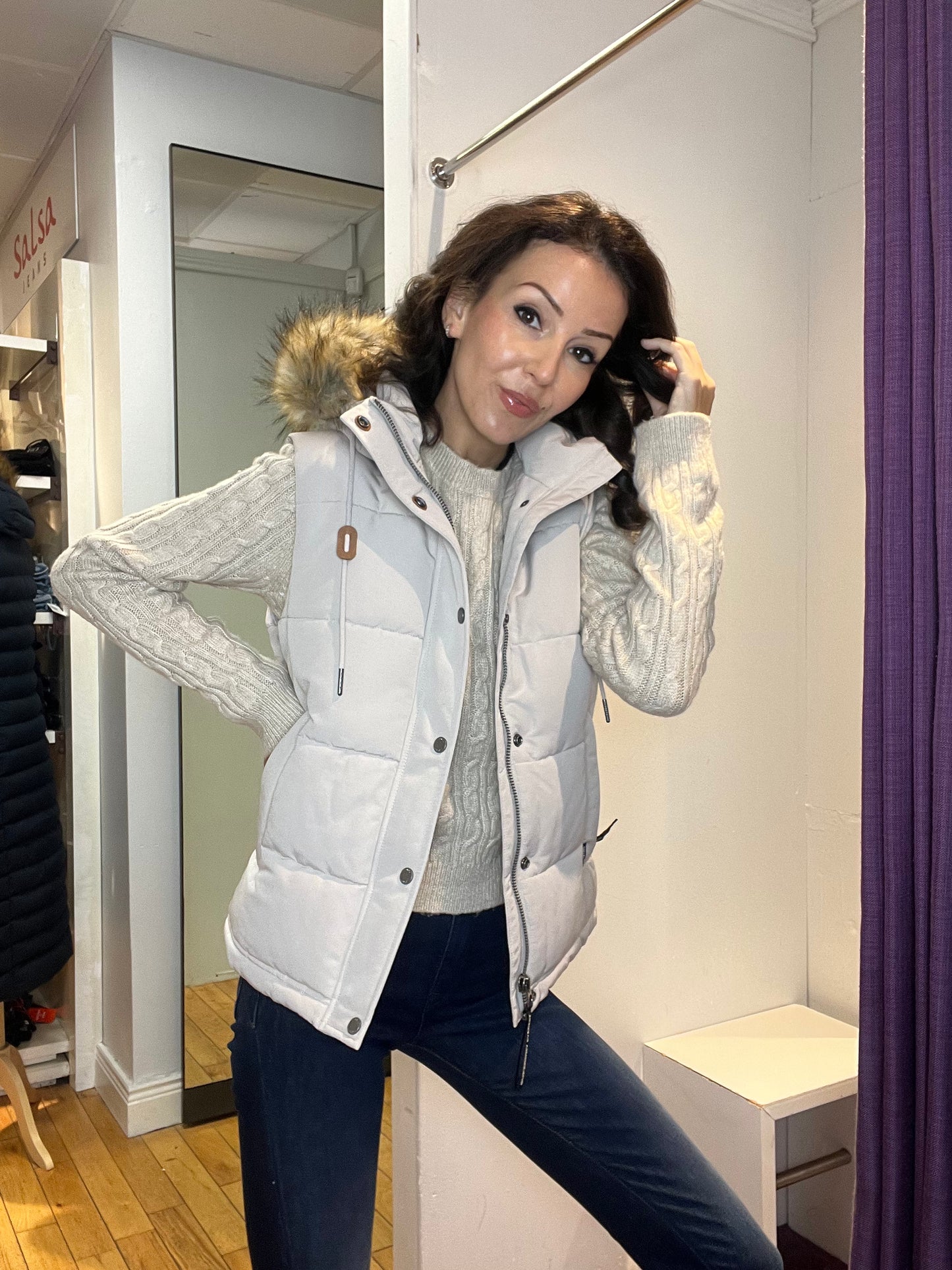 Everest Faux Fur Puffer Gilet
