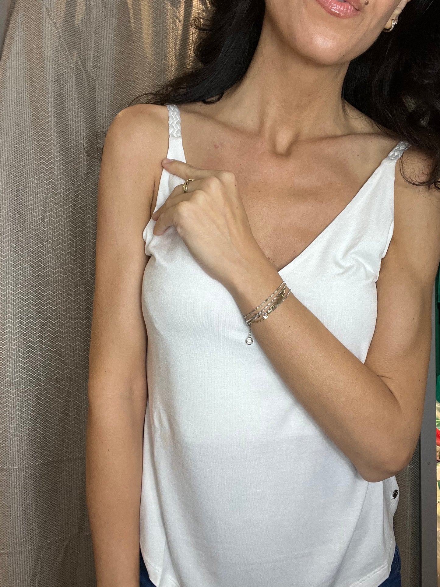 Bamboo Straps Top with Hardware