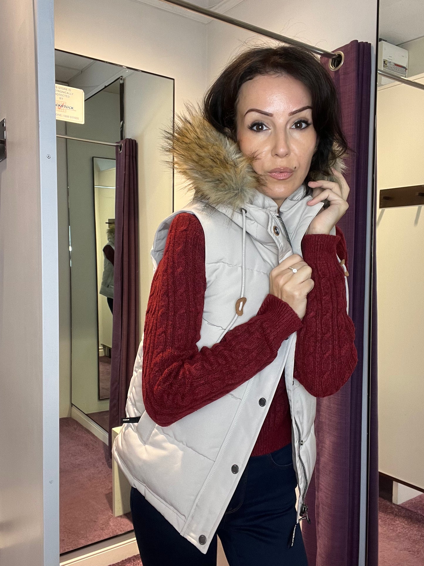 Everest Faux Fur Puffer Gilet