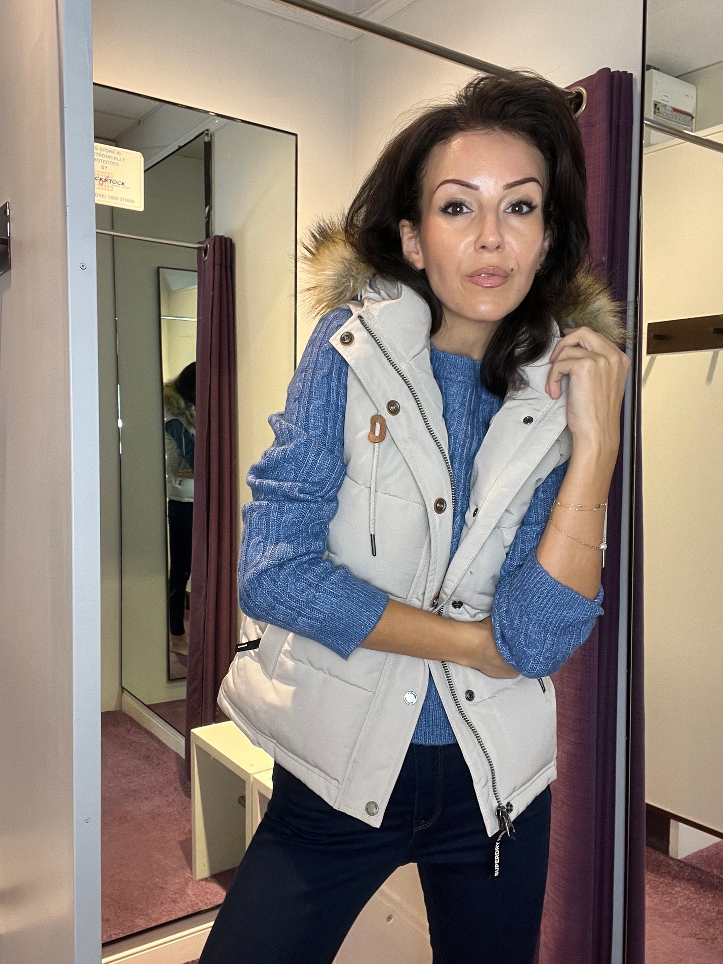 Everest Faux Fur Puffer Gilet