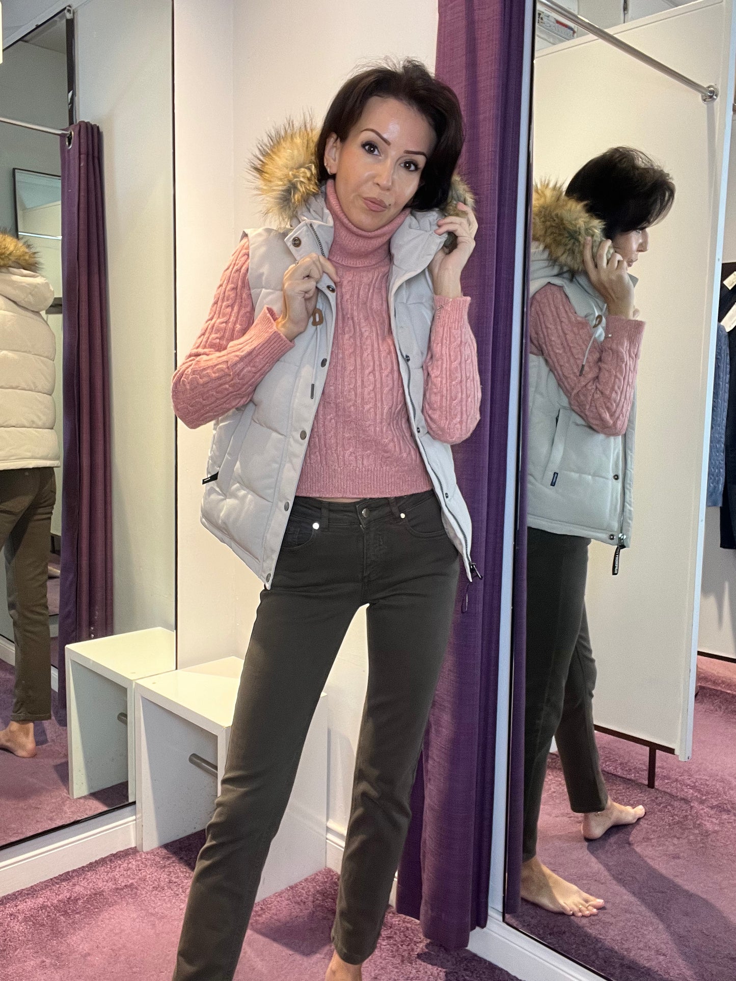 Everest Faux Fur Puffer Gilet