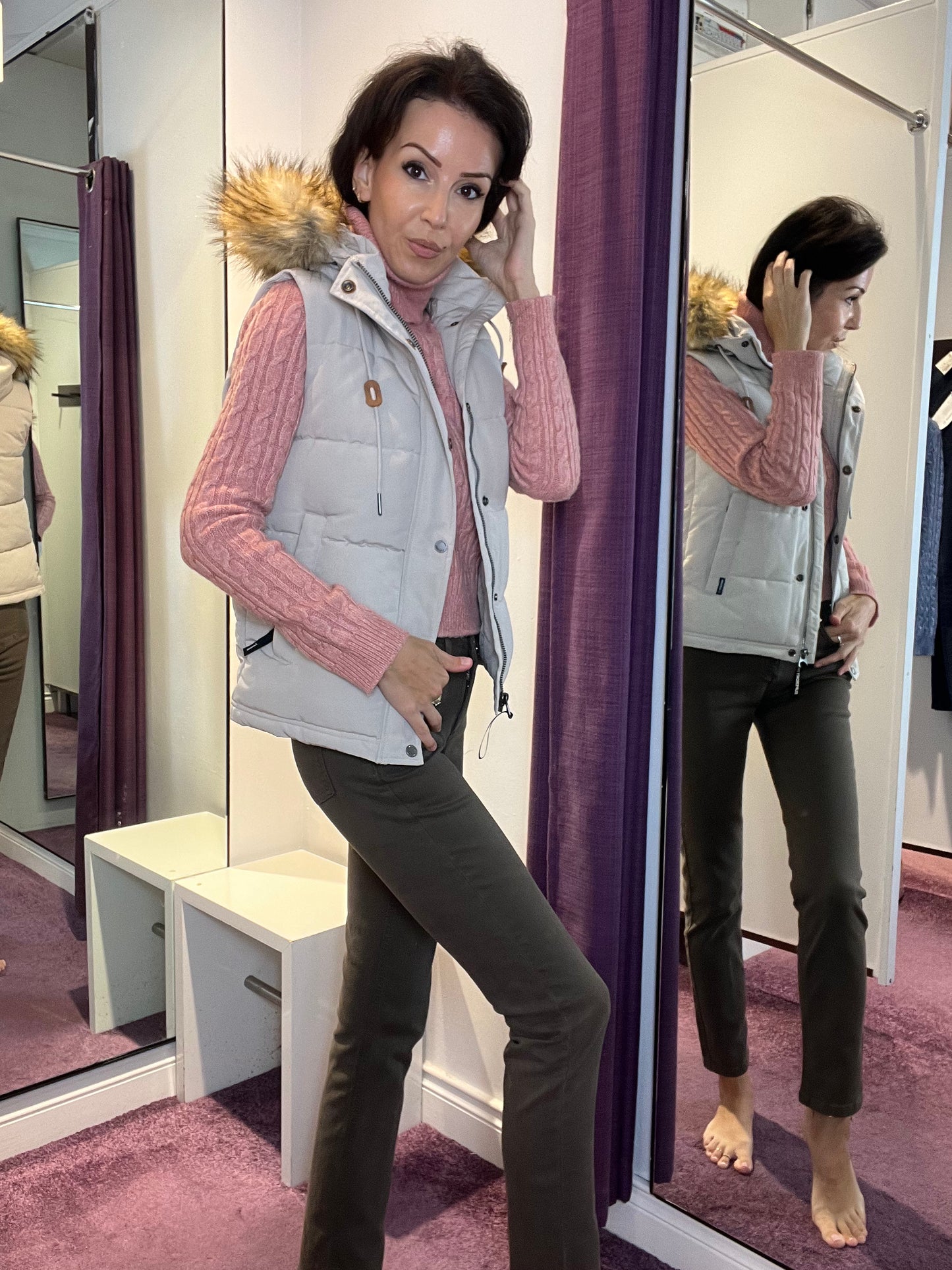 Everest Faux Fur Puffer Gilet