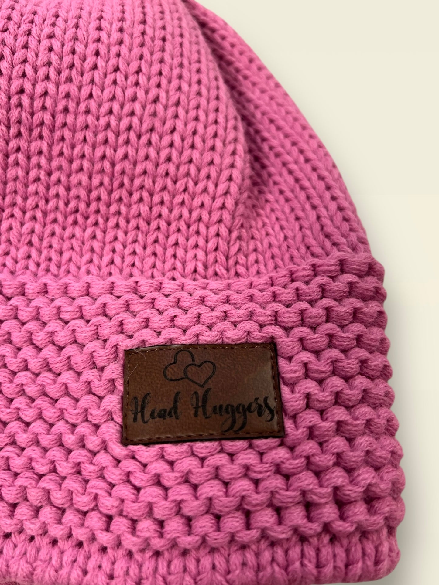 The Head Huggers Hat with White Pom-Pom, Pink