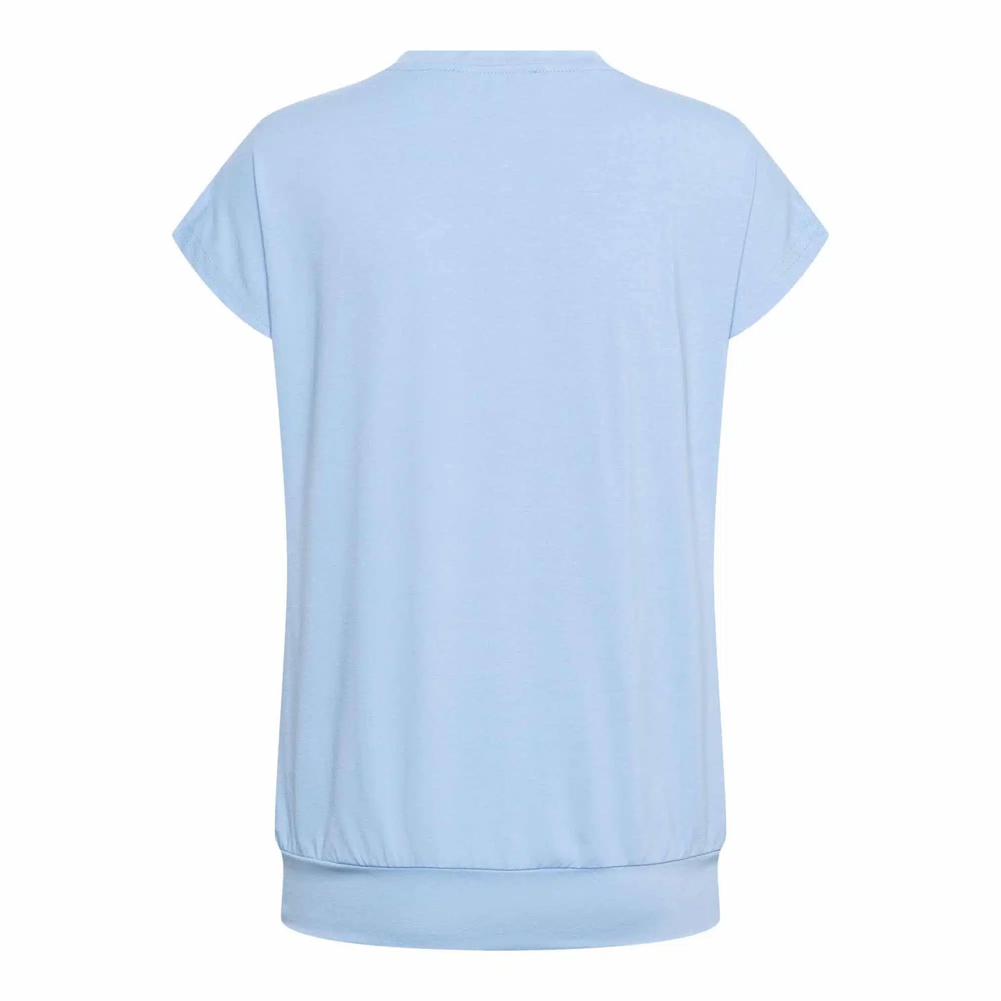 V-neck Jersey Top, Light Blue