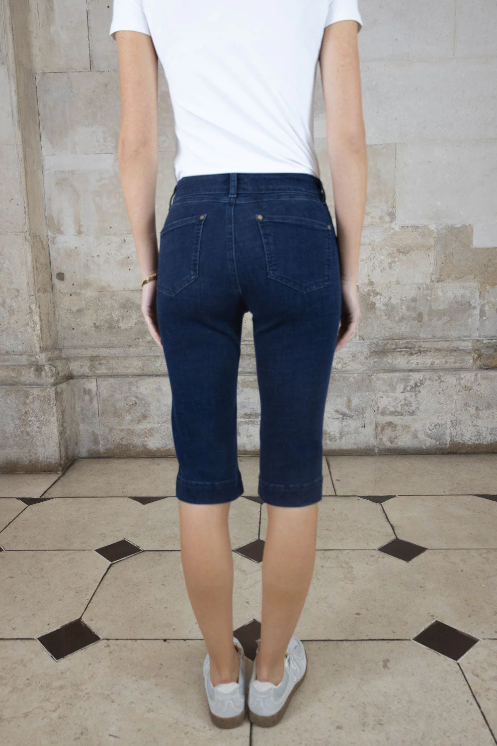Trimmed Denim Short