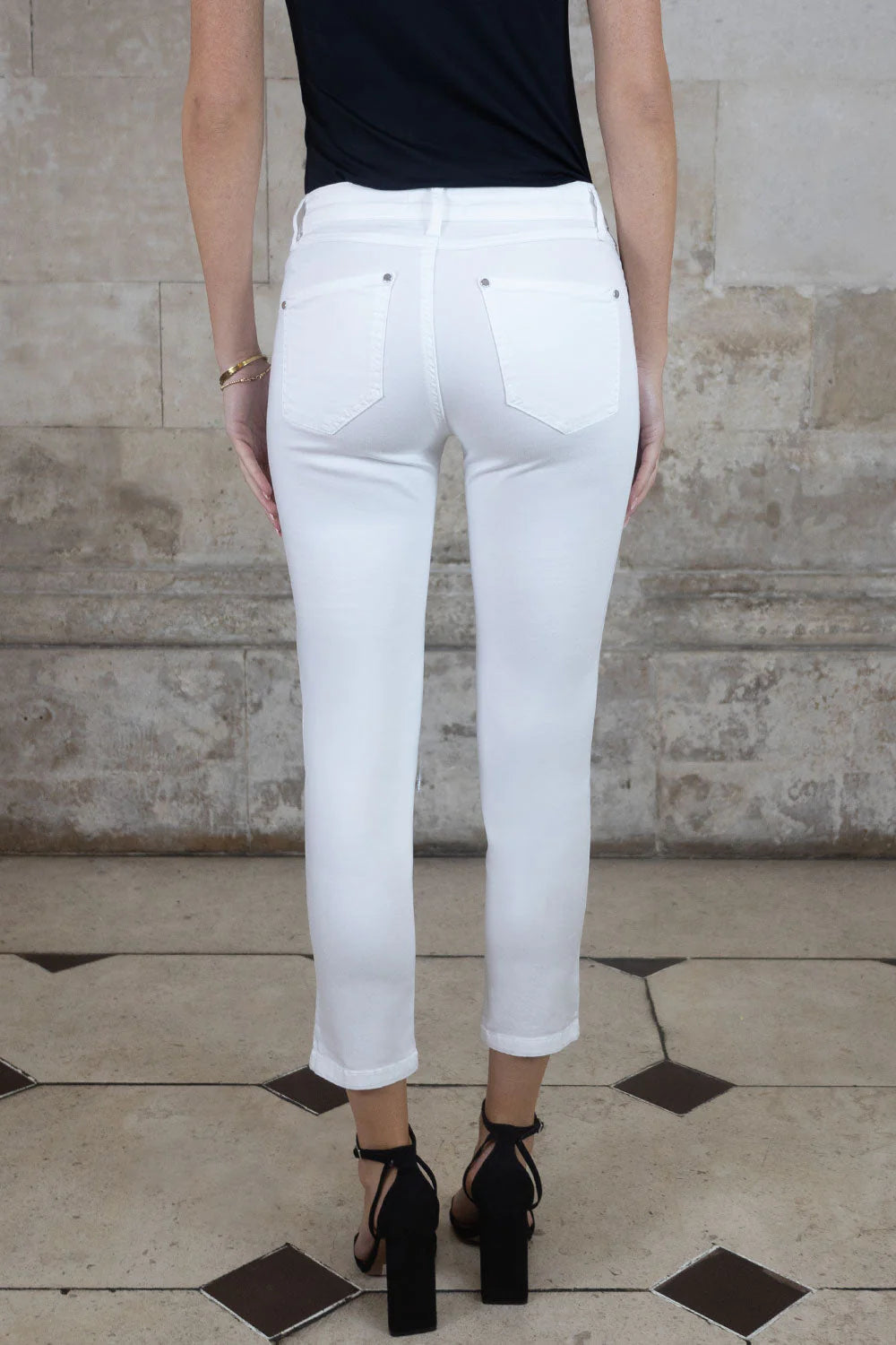Unity 3/4 Tencel Trouser - 25" Leg, White