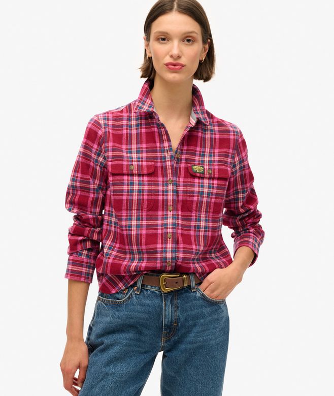 Purple lumberjack shirt best sale