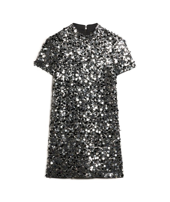Sequin T-shirt Mini Dress