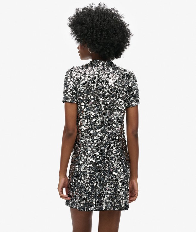 Sequin T-shirt Mini Dress